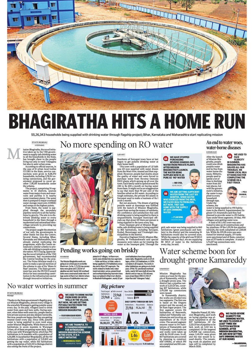 From 967 fluorosis hit habitations to 0 now. From being a drought hit State to becoming the granaryof India & now with water reaching even the remotest hamlets inside deep forests, CM  #KCR Garu’s vision turned into a reality...(3/5) @KTRTRS