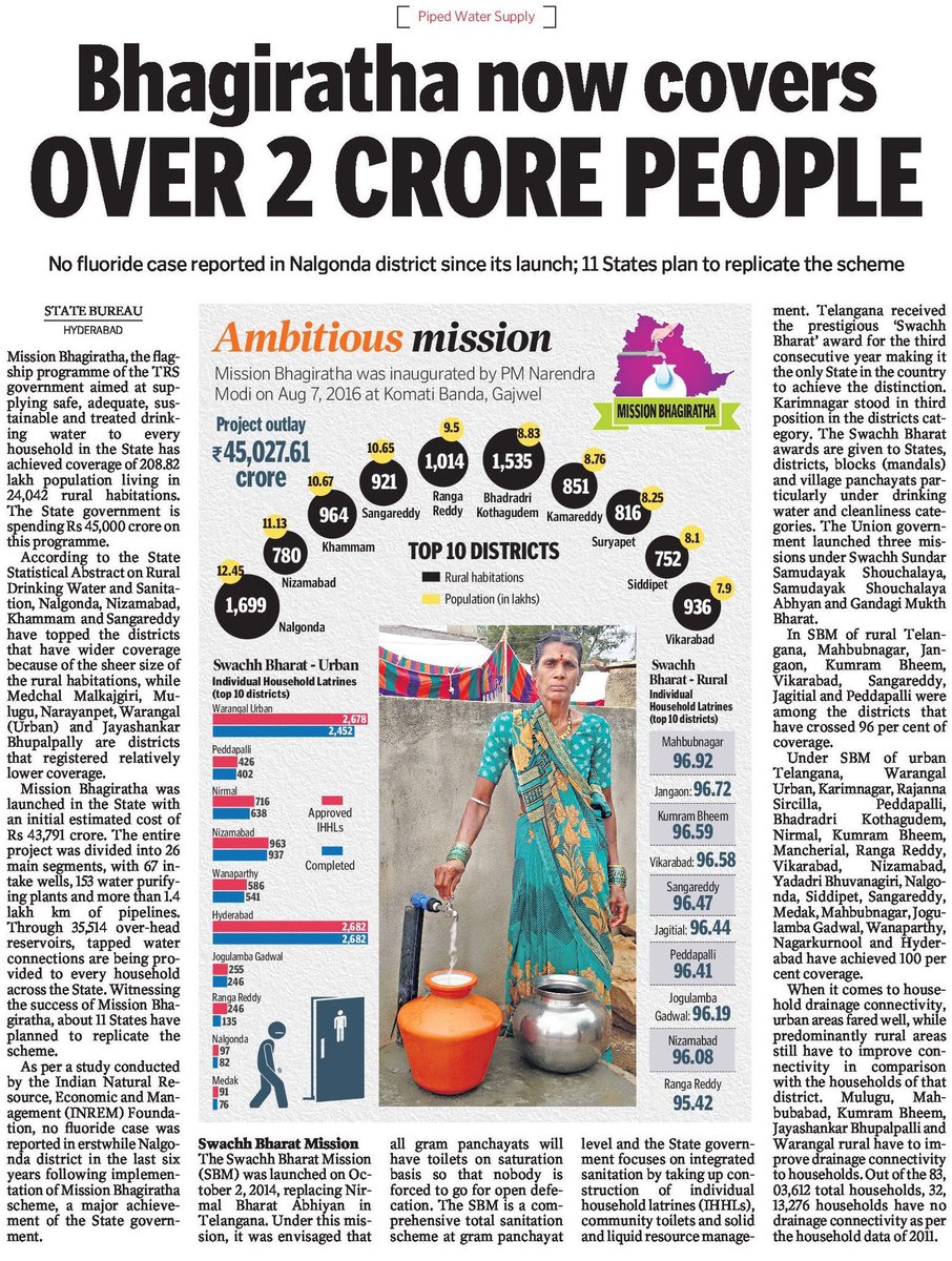 From 967 fluorosis hit habitations to 0 now. From being a drought hit State to becoming the granaryof India & now with water reaching even the remotest hamlets inside deep forests, CM  #KCR Garu’s vision turned into a reality...(3/5) @KTRTRS