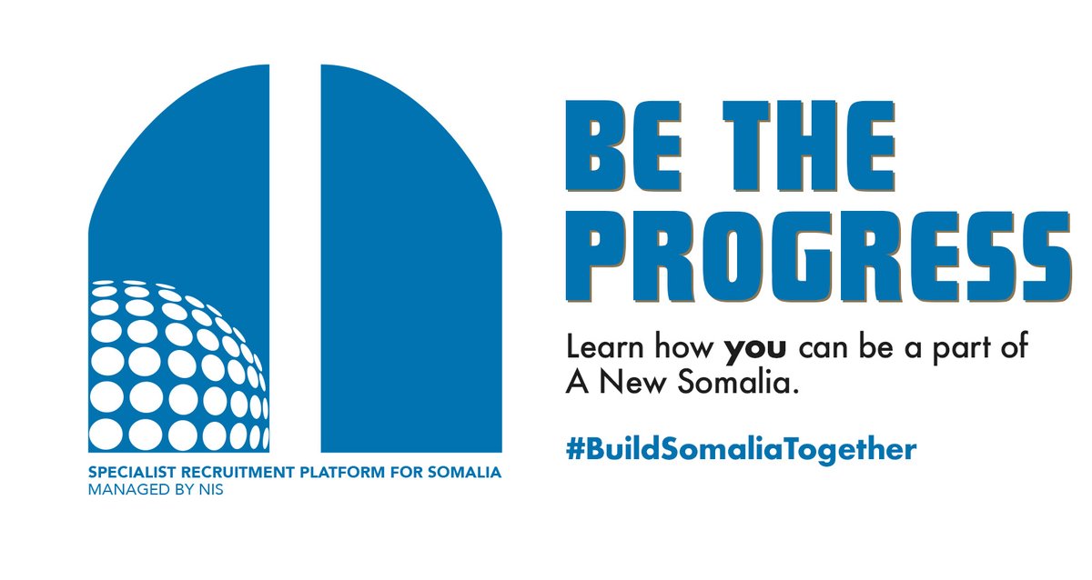NisfSrp's tweet photo. Progress is made possible by the right people. Are you the one we’re looking for? #BuildSomaliaTogether https://t.co/yDJsBoCP6N