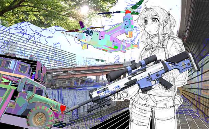 #皆さんラフと完成絵を見せてください 