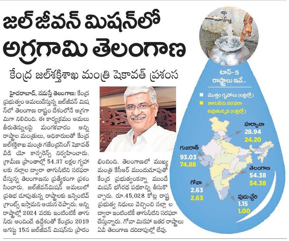 TS now provides packaged MB water at all it’s officesThe Central Govt & other National Institutes lauded TS’  #MissionBhagiratha scheme&Despite  #NitiAayog’s recommendation of ₹19,000 Cr towards this scheme, not a SINGLE RUPEE is given to TS by the Centre...(4/5) @KTRTRS