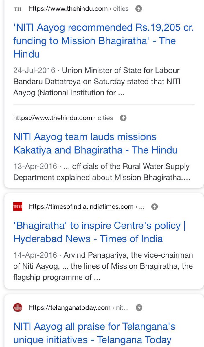 TS now provides packaged MB water at all it’s officesThe Central Govt & other National Institutes lauded TS’  #MissionBhagiratha scheme&Despite  #NitiAayog’s recommendation of ₹19,000 Cr towards this scheme, not a SINGLE RUPEE is given to TS by the Centre...(4/5) @KTRTRS