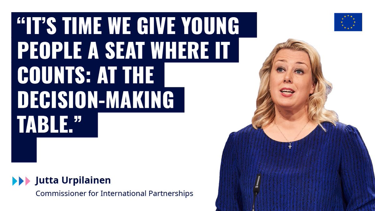 JuttaUrpilainen's tweet photo. Today, I will launch a new Youth Sounding Board and meet with a group of highly engaged youth activists to discuss with them how it can allow youth to take part in shaping 🇪🇺 external action. https://t.co/pKOh3ulQsK