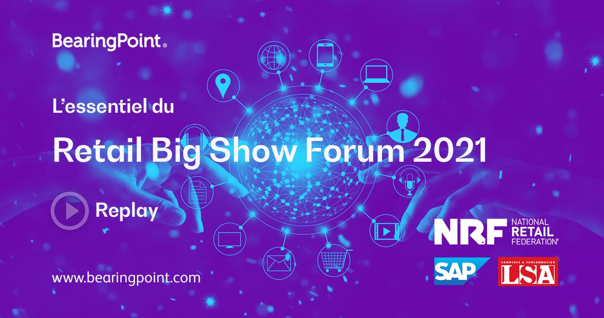 BearingPoint_FR's tweet photo. [#NRF2021] #Replay : retrouvez toutes les tendances #Retail à ne pas manquer cette année dans le replay du webinar « L’essentiel du Retail Big Show Forum 2021 »🛒 avec @LSAconsommation et @SAPFrance !

▶️https://t.co/Ik71F7SmKW https://t.co/Dn5eQZPnRN