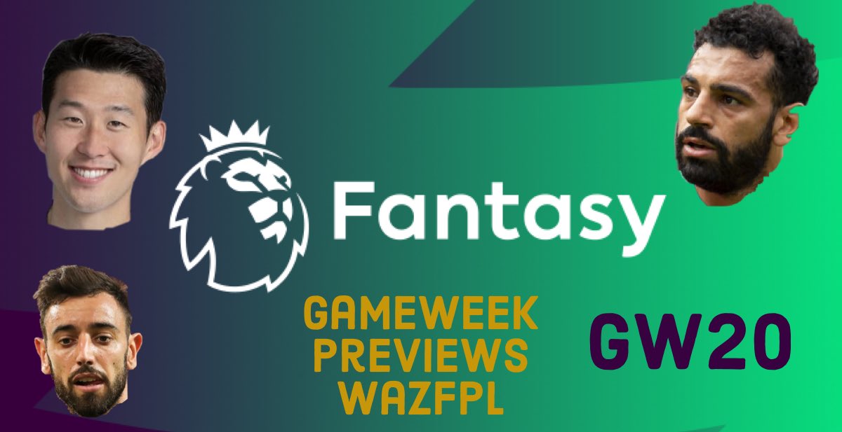 #GW20 FPL preview is hereI hope this helps all of you make some last minute decisions and gain some insight into the team selection and things to look out for in GW20.Lots of good info coming in these previews as they are written by the fans.RT’s appreciated  #FPL
