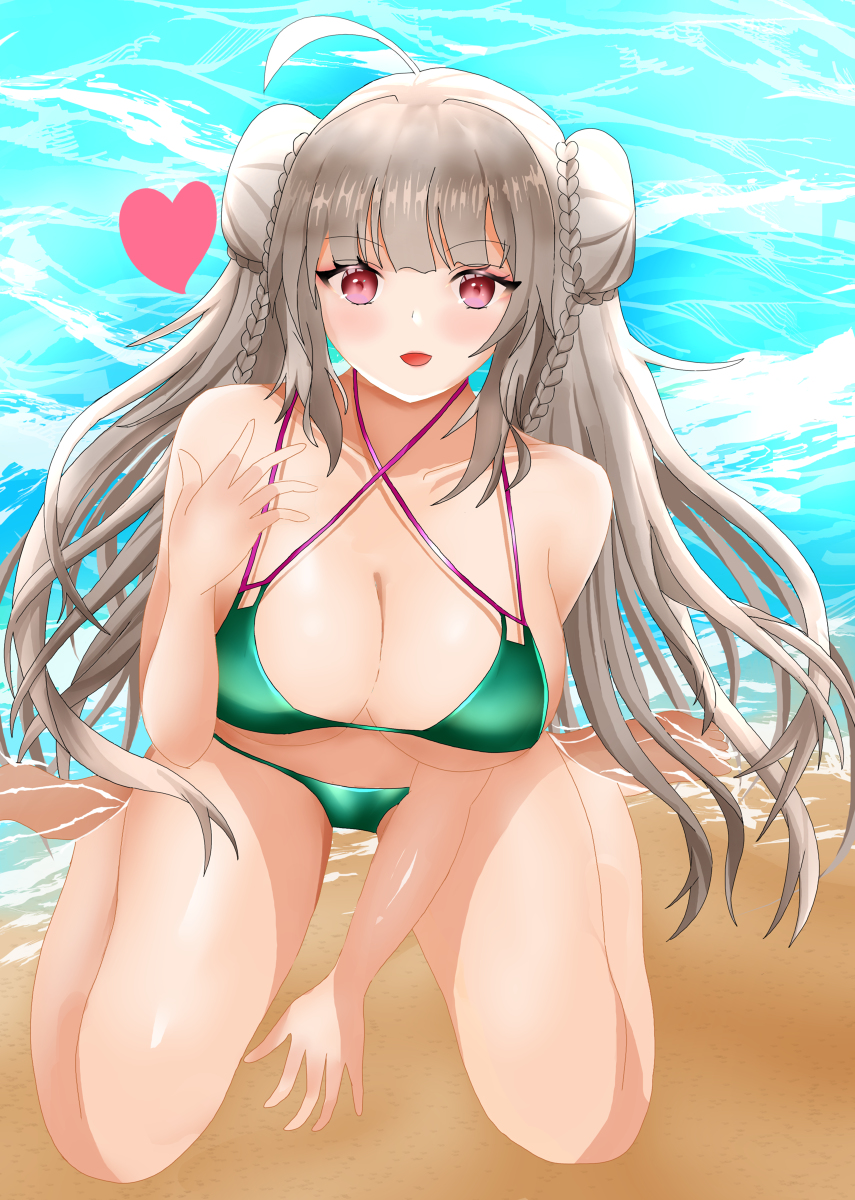 フォー三ダブル 水着 #フォーミダブル(アズールレーン) #アズールレーン #アズレン #魅惑の女体 #巨乳 #水着 #海 #AzurLane https://t.co/7JeUy2xMOo 