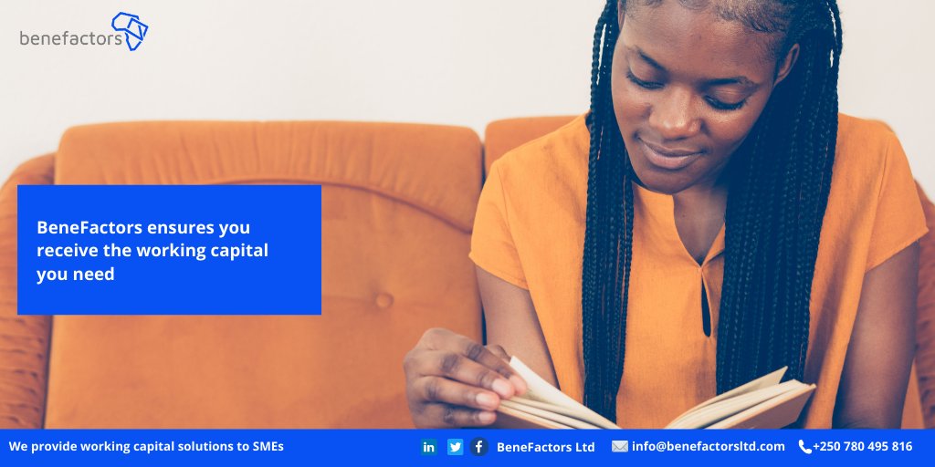 Factoring offers solutions to your cash flow constraints by providing you advances to meet your needs in your business, such as payroll, inventory, and quick supply.
learn more about who we are  buff.ly/2QPBx1X
<a href="/CentralBankRw/">Central Bank of Rwanda</a> <a href="/RDBrwanda/">Rwanda Development Board</a> <a href="/PSF_Rwanda/">PSF Rwanda</a> <a href="/RwandaTrade/">Min of Trade |Rwanda</a> #Rwanda