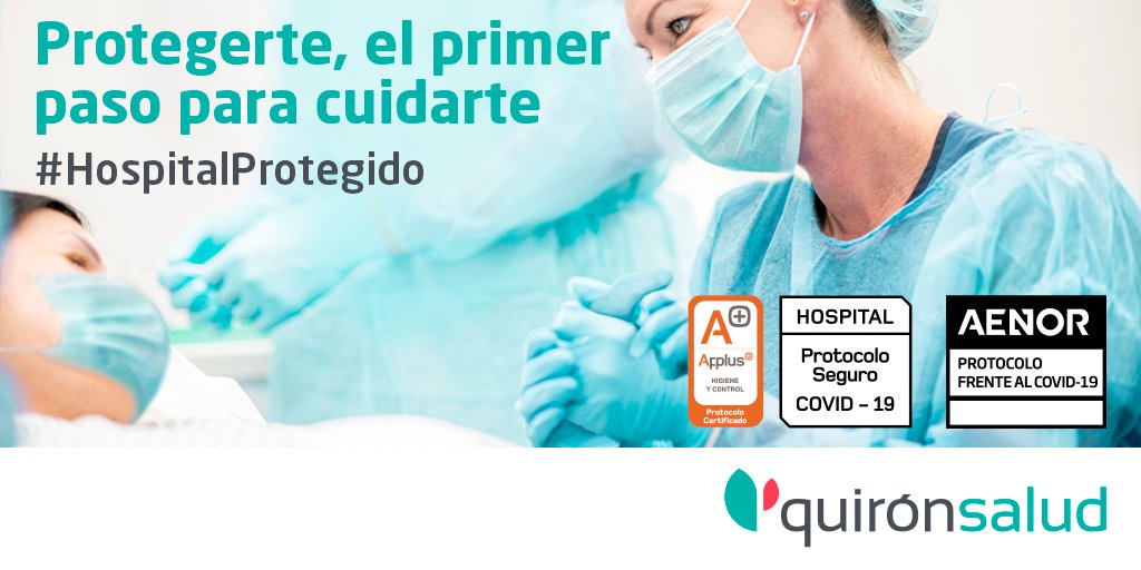 Clinica_Teknon's tweet photo. #HospitalProtegido | Formamos parte del primer grupo hospitalario en España en acreditar que nuestras medidas y protocolos garantizan la prevención y el control de la #COVID19. 

https://t.co/r04Ixyz1bf https://t.co/yHh7QMJWV3