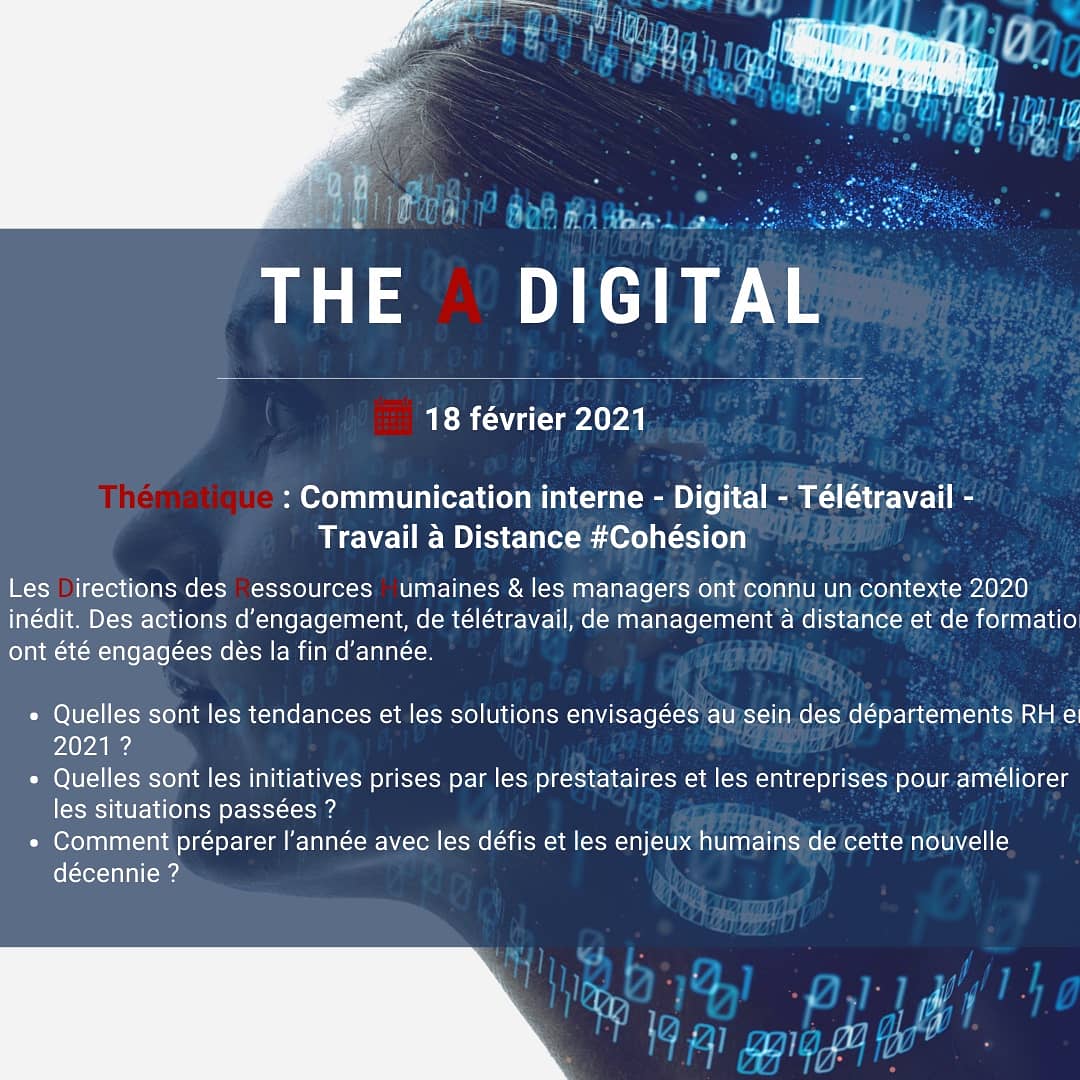 TheADigital1's tweet image. 3 Congrès RH Web déjà dispos 🚀 

    📆 18 fév 21 Cohésion des équipes 🤝 &amp;amp; l&apos;accompagnement  managers
    📆 25 fév 21 Communication interne 🔊 Digital – Télétravail 
    📆 11 mars 21 Stratégie &amp;amp; développement RH 💡

Toutes les infos sont sur ce lien : the-a-digital.com