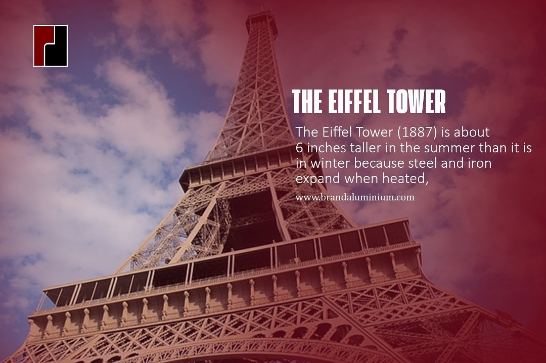 aluminium_ltd's tweet photo. The Eiffel Tower (1887) is about 6 inches taller in the summer than it is in winter because steel and iron
expand when heated.
#facts #steel #iron #eiffeltower #sixinches #heated #winter #summer #expansion #elasticityofsteel #elasticity #1887 #expand https://t.co/qqALDFWlt0
