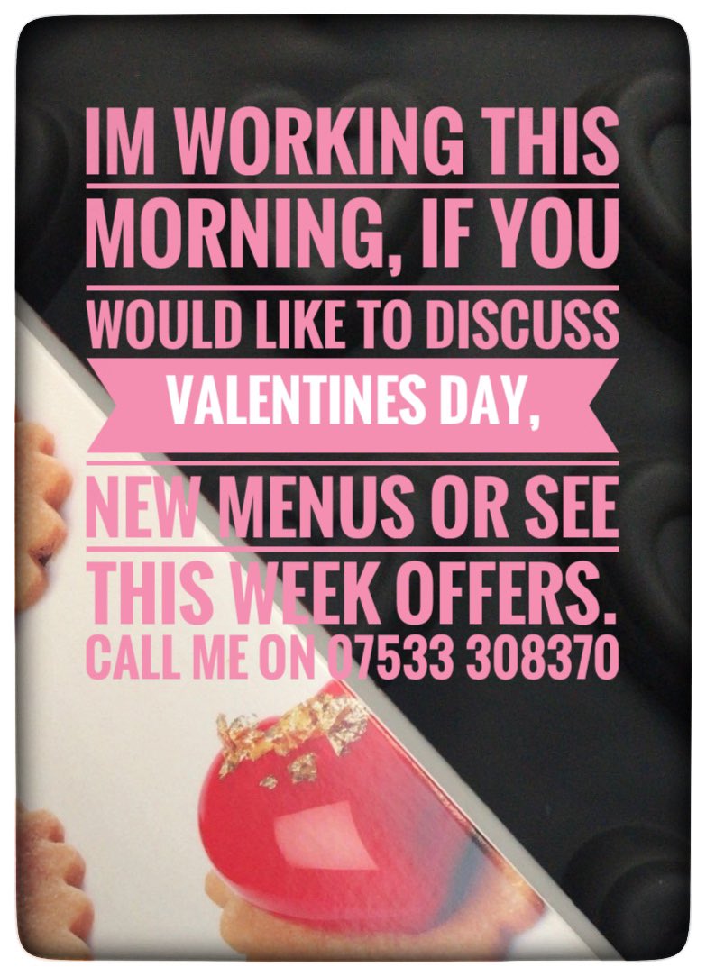 GavinAtForest's tweet photo. Yay!!! Working this morning. Remember valentines is around the corner and we have plenty of good stuff waiting for you menus. Call me. @ForestProduce #ValentinesDay #devon #Somerset #chefsofsouthwest #teamforest https://t.co/bYhGK9zxT0
