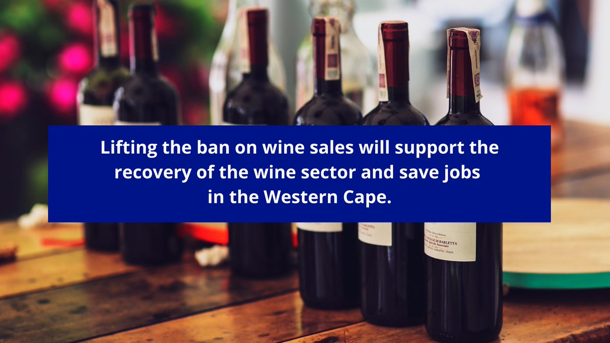alanwinde's tweet photo. Lifting the ban on wine sales will support the recovery of the wine sector and save jobs in the Western Cape.🍇🍷
[Statement by WC Minister of Agriculture, Ivan Meyer]

Read the full statement here: https://t.co/JtcCBqwZIh https://t.co/aWGNk2mN7l