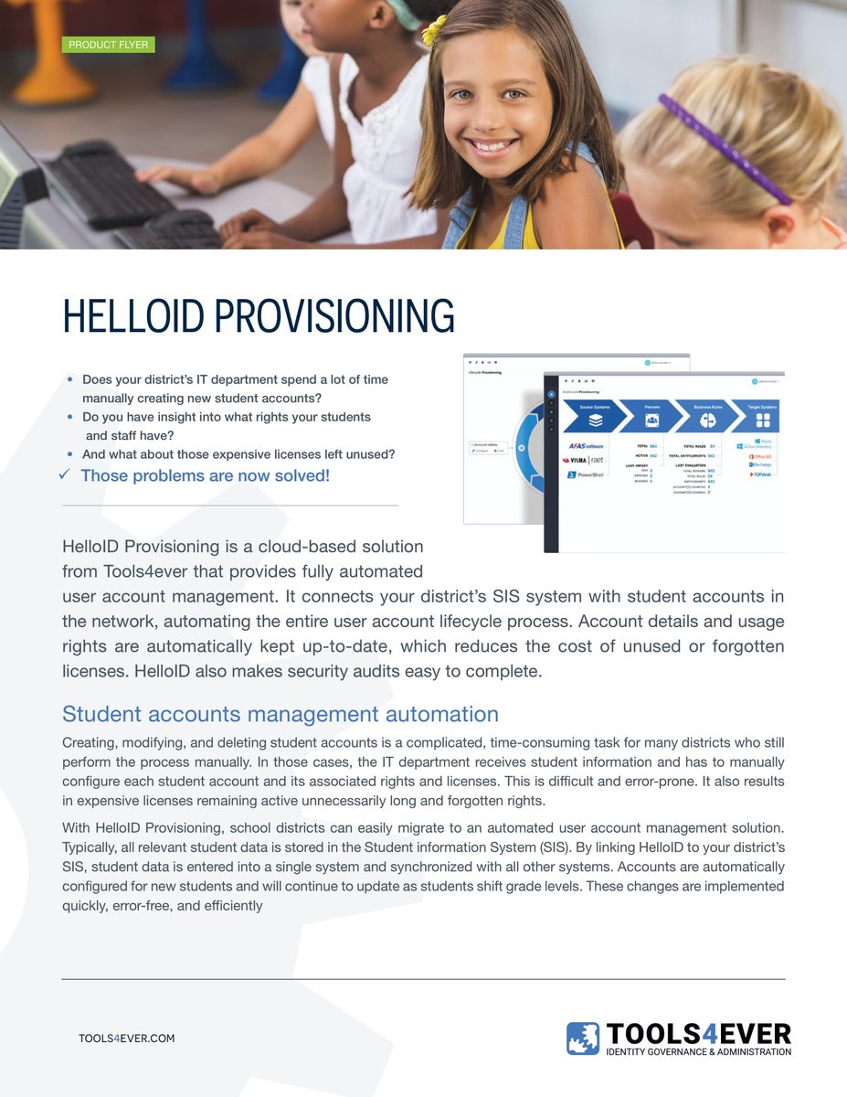Tools4everUK's tweet image. HelloID is Tools4ever&apos;s flagship product, providing user account provisioning, self-service workflows, and single sign-on. 

For more information, or to arrange a call to discuss further how HelloID can help your organisation, please visit our website.

#cloudIT #provisioning