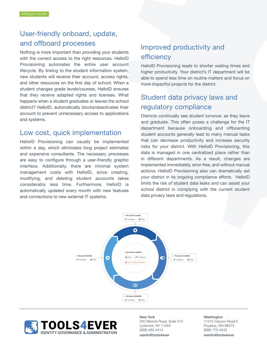 Tools4everUK's tweet image. HelloID is Tools4ever&apos;s flagship product, providing user account provisioning, self-service workflows, and single sign-on. 

For more information, or to arrange a call to discuss further how HelloID can help your organisation, please visit our website.

#cloudIT #provisioning