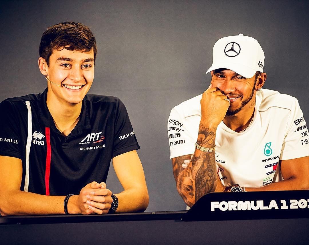 I've read on here people (haters) say that Lewis doesn't have a good relationship with George etc. That is simply not true. George, as a Merc Jr has been mentored by Lewis since the beginning. They're close. Both Toto & Lewis are cheering George on. So I made a thread.