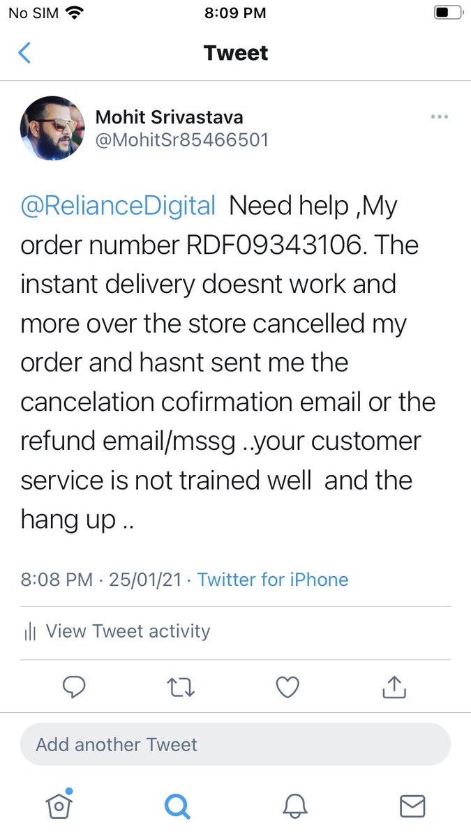 AnchorMohit89's tweet photo. @RelianceDigital  why was my previos tweet deleted https://t.co/VVIywnvpWc