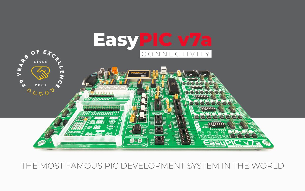 mikroel's tweet image. The most famous PIC development system in the world, loved by hobbyists, professionals, and PIC enthusiasts, gets a new version!

@MicrochipTech @MicrochipMakes 

#mikroe #mikroelektronika #easypic #mikrobus #easypicv7a
