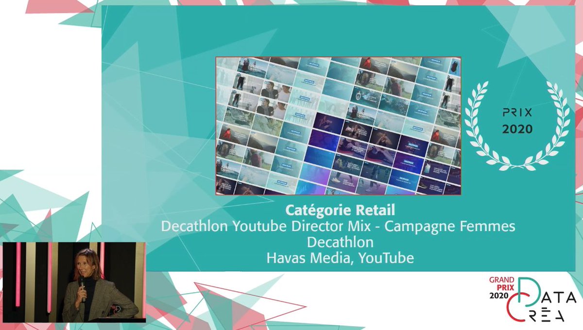 🛒 Catégorie Retail : le Prix revient à <a href="/Decathlon/">Decathlon</a> pour leur campagne "Decathlon Youtube Director Mix - Campagne Femmes" avec <a href="/HavasMediaGroup/">Havas Media Group</a> et <a href="/YouTube/">YouTube</a> 
#dataetcrea #retail #sport
