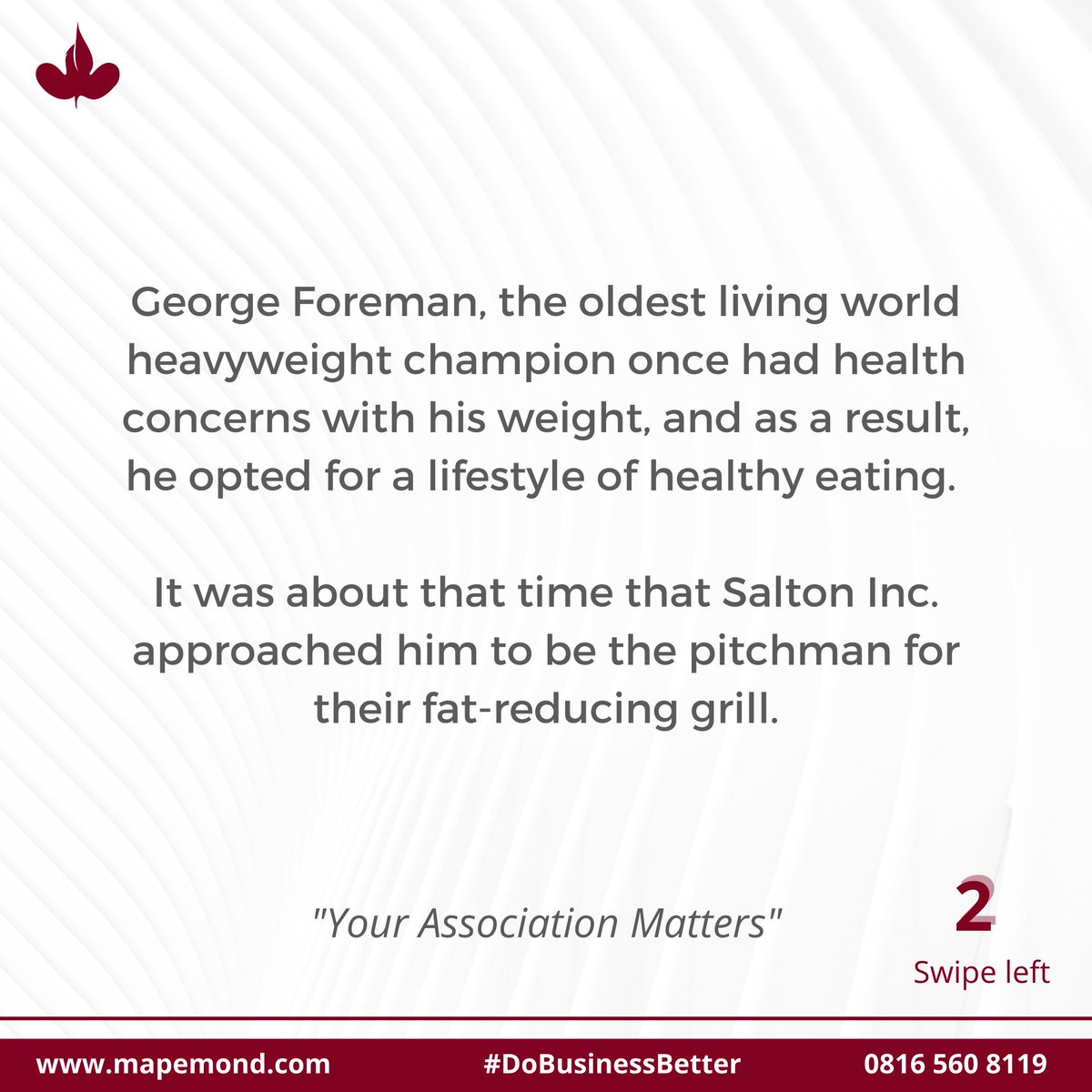 Mapemondng's tweet image. In building a reputable brand, your association matters.

Swipe to read!

#DoBusinessBetter.