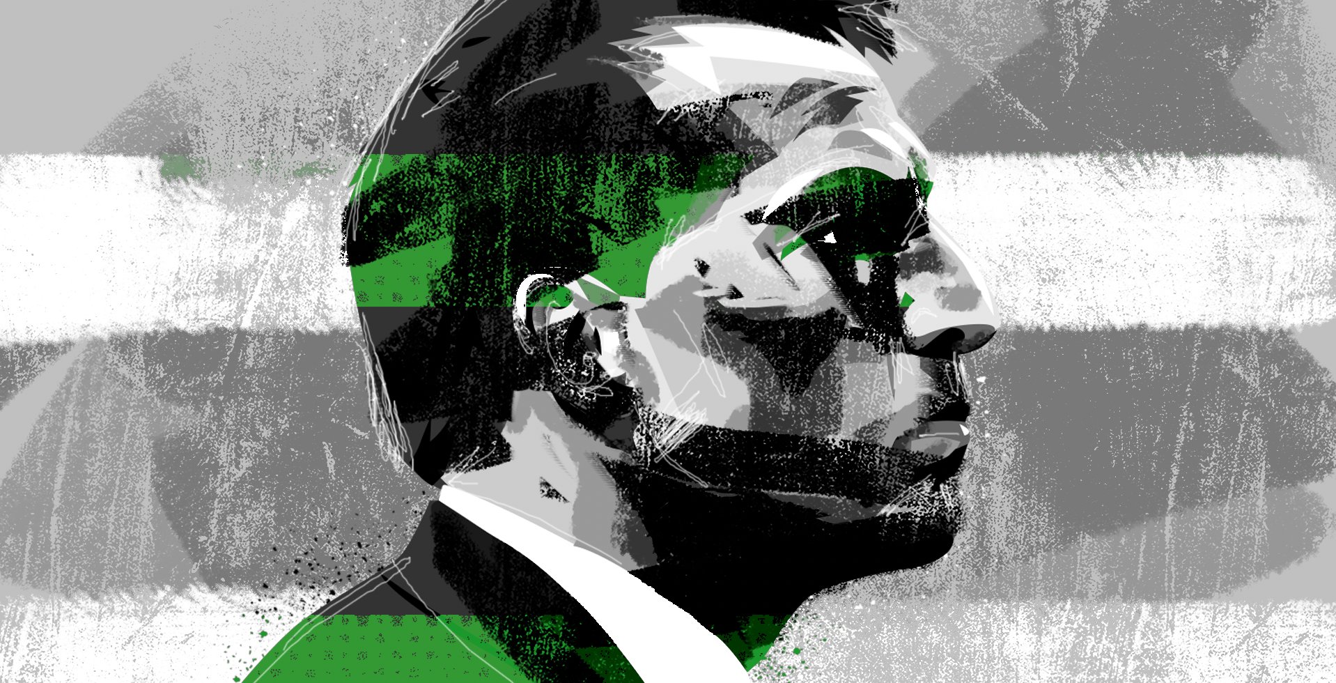 Happy Birthday to manager Brendan Rodgers. This artwork was created back when he was Celtic manager 