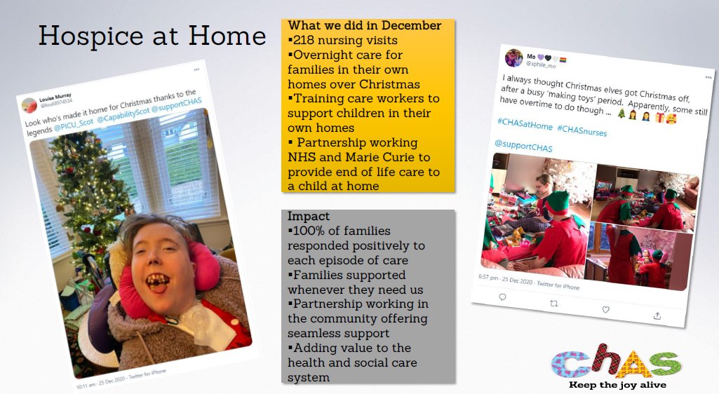 Our hospice at home nurses provide day-time and overnight care in children's own homes, including towards the end of life. We worked with  @MarieCurieSCO to support an older child to be at home, as well as with  @NHSScotland colleagues across Scotland.