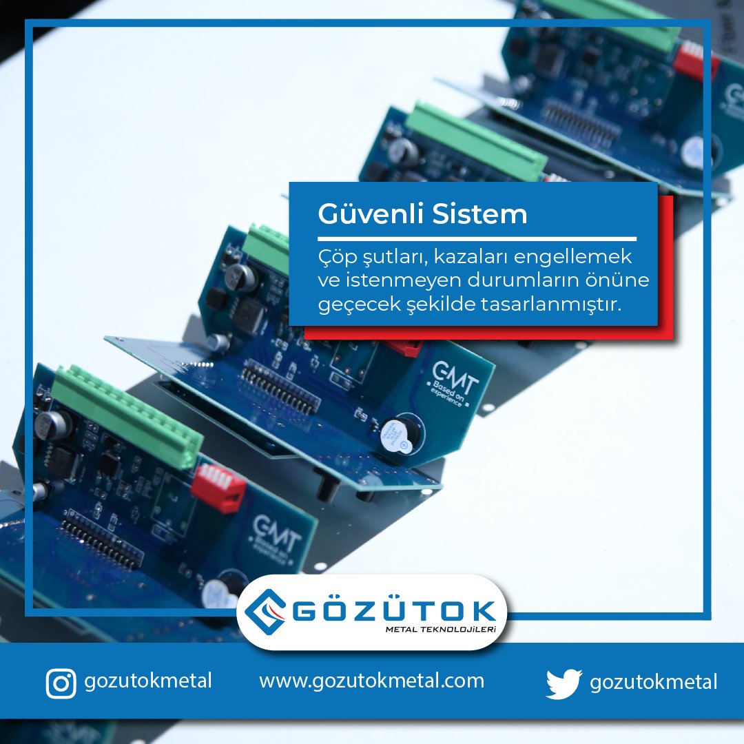 GozutokMetal's tweet photo. Otomasyon çöp şutu sistemlerinde kapak üzerinde uyan ışıkları ve otomatik kilit sistemi ile güvenlik tam olarak sağlanmış olur. Kapak boyunları çöpün  atılması esnasında insan kolunun çöp atma kanalına giremeyeceği mesafede yapılmış olup, istenmeyen kazaların önüne geçilmiştir. https://t.co/bfxXTC0QB5