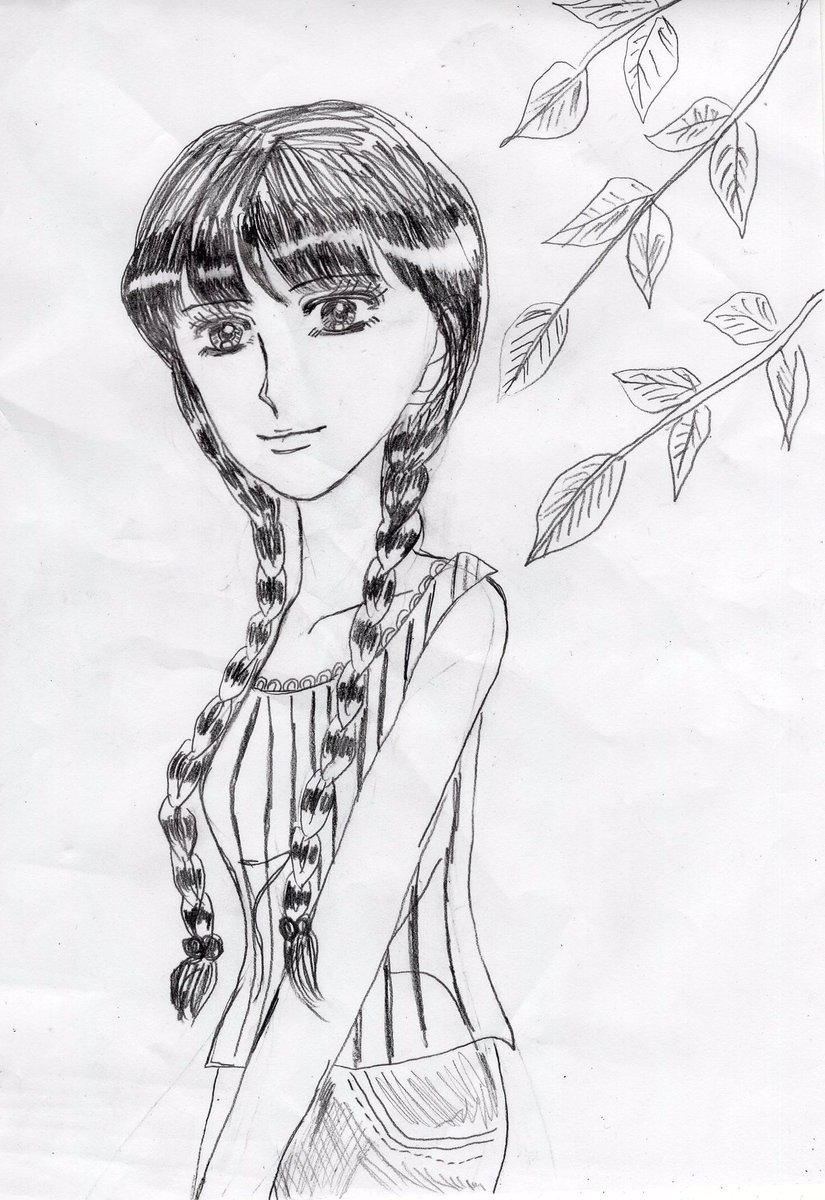 なんとなく美人に描けた蘭世…似てる似てないは問わない。 