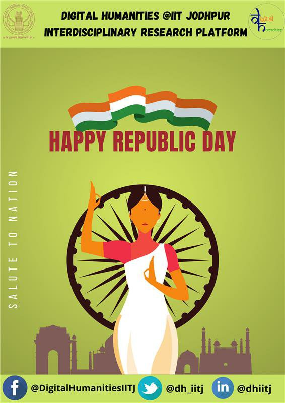 Digital Humanities@IIT Jodhpur (@dh_iitj) on Twitter photo Never forget the heroes who sacrificed their lives to bring up this glorious day to us. We <a href="/dh_iitj/">Digital Humanities@IIT Jodhpur</a> salute our warriors who stood still throughout the pandemic in the wake of a new rising India. Happy 72nd Republic Day!
#RepublicDay #HappyRepublicDay2021 Never forget the heroes who sacrificed their lives to bring up this glorious day to us. We <a href="/dh_iitj/">Digital Humanities@IIT Jodhpur</a> salute our warriors who stood still throughout the pandemic in the wake of a new rising India. Happy 72nd Republic Day!
#RepublicDay #HappyRepublicDay2021