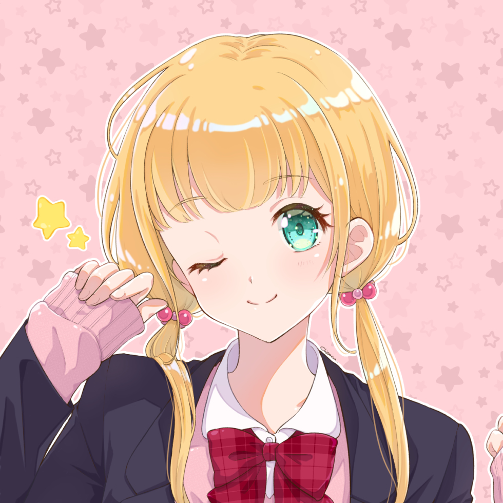 黄色髪ツインテ女の子 #オリジナル #女の子 #ツインテール #女子高生