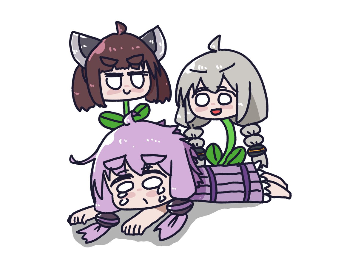 紲星あかり ,東北きりたん ,結月ゆかり 「最近疲労が多いゆかりさん 」|毛玉猫🍄＠Skeb募集中のイラスト