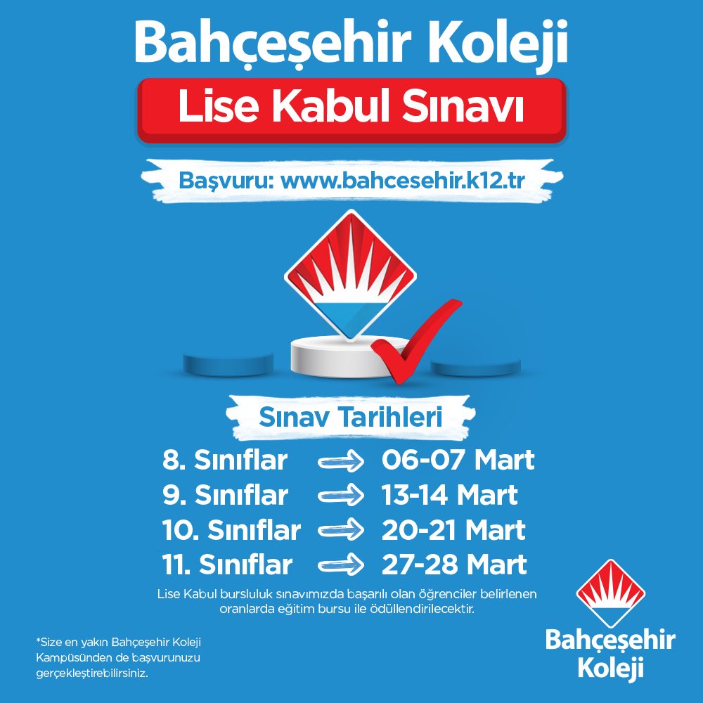 🎯Hayal ettiğin geleceğe doğru yerden başlamak #SeninTercihin 

Bahçeşehir Koleji “Okula Kabul Sınavı” ve “Lise Kabul Sınavı” Başvuruları Devam Ediyor!

⚠️ Sınavlarımız online olarak gerçekleşecektir.

Başvuru için link 👇
bodrumbahcesehir.com/oks

#bahçeşehirkoleji