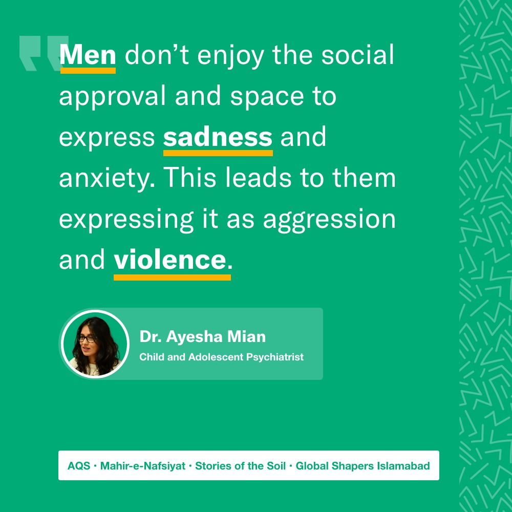Global Shapers Islamabad (@gsislamabad) on Twitter photo .<a href="/ayesha_mian1/">Ayesha Mian</a> discusses the costs of men repressing their emotions.
What can we do better to address the gendered implications of a mental health crisis? .<a href="/ayesha_mian1/">Ayesha Mian</a> discusses the costs of men repressing their emotions.
What can we do better to address the gendered implications of a mental health crisis?