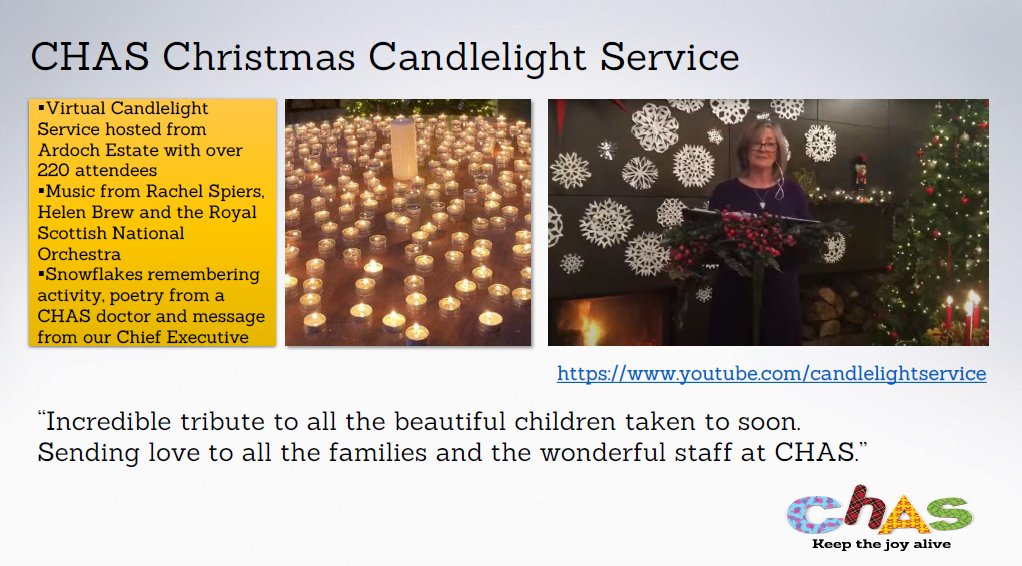 And we held a beautiful candlelit service from Ardoch to remember children who have died.  (Thanks to  @RSNO and musicians for taking part.)