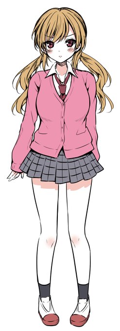 今描いてる金髪ギャルちゃんの設定画🌸
#co_reboot 