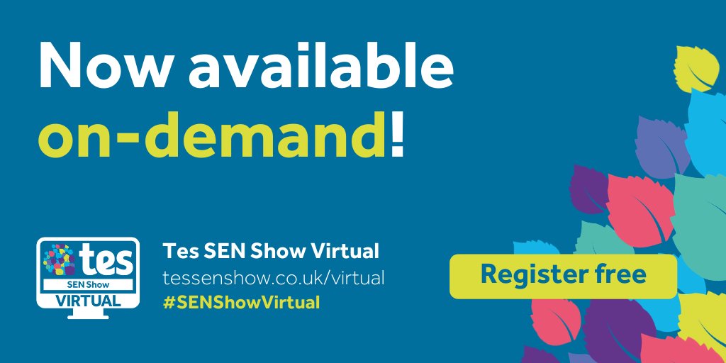 SENDShowUK's tweet photo. Access all the inspiring content from #SENShowVirtual on-demand! โฏ๏ธ๐
Watch free panel discussions, workshops and roundtables. Plus, book CPD seminars for just ยฃ19 +VAT to access until 17th April ๐
Watch here: https://t.co/l0wZVXliIE #SEND #EduTwitter https://t.co/6T1hyzp7uJ