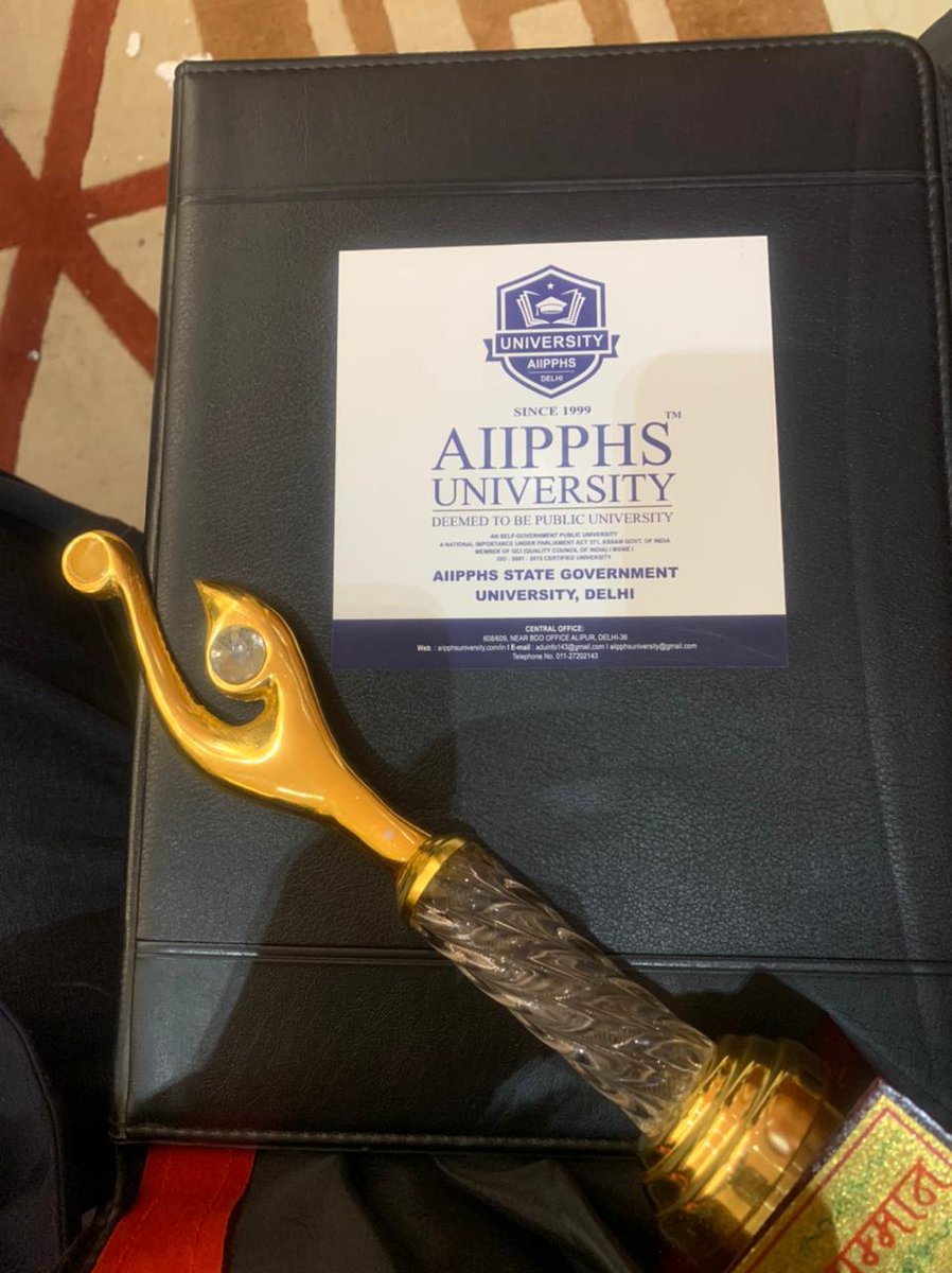 drnarendertyagi's tweet photo. The roots of true #achievement lie in the will to become the best that you can become. 
Honoured with #Doctorate in Physical Education By #AIIPPHS University and met @g8khali yesterday. https://t.co/0lCr2zL8lZ