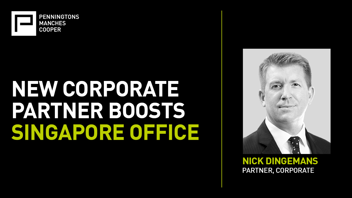Our #Singapore office is expanding its capabilities with the appointment of Nick Dingemans, a prominent corporate #lawyer with a significant track record in cross-border transactions across the #AsiaPacific region: bit.ly/2Nyfe1D