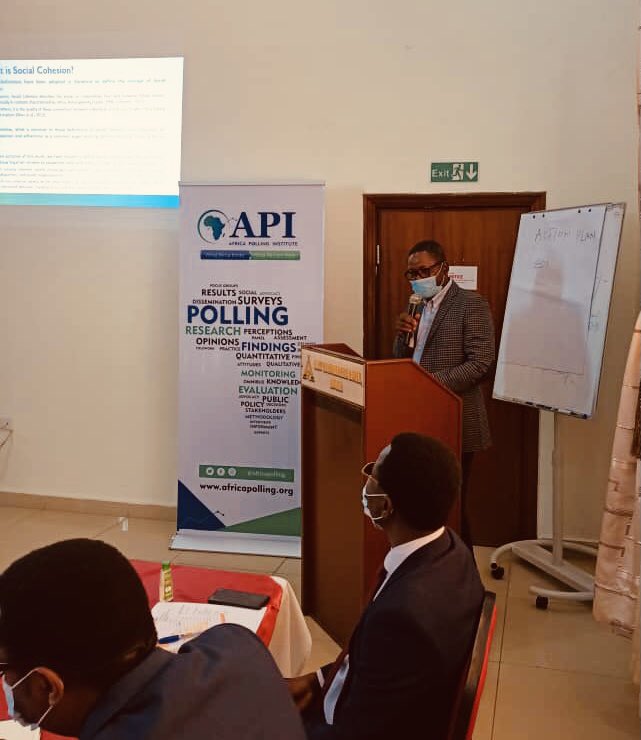 AfricaPolling's tweet photo. @AfricaPolling #SocialCohesion Fellow, Dr. Fidelis Allen (@FidelisAllen) giving a background on the Literature Review on Social Cohesion in Nigeria. https://t.co/uWBccAmjrR