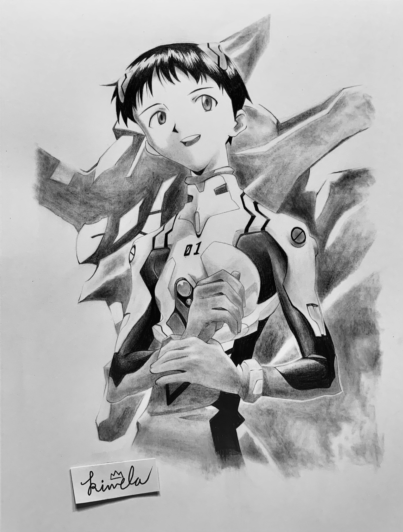 きめら 碇シンジ 笑えばいいと思うよ 鉛筆で描いた O O 背景を水彩ぽくするのが下手w よかったら お願いしますm M エヴァンゲリオン 碇シンジ 鉛筆画 イラスト 模写 絵描きさんと繋がりたい エヴァ イラスト好きな人と繋がり