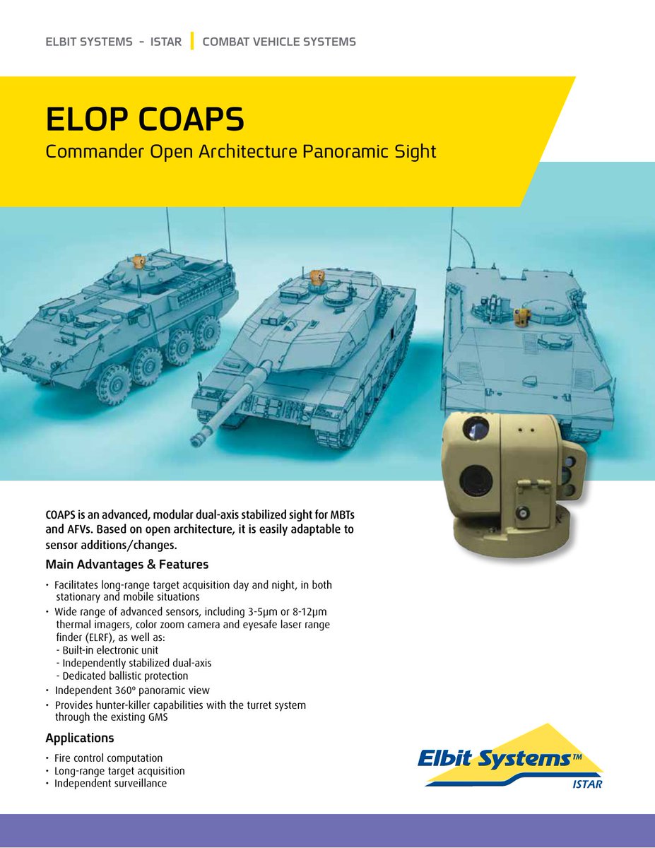 (2) Everything here is COTS/MOTS. COAPS is a plug & play sight unit. Spike-LR is very mature. Turret's underlying architecture is D-series modular turret that BAE has been spiral developing for decades. Architecture is based off of the CV90 Mk IIIb and IV.