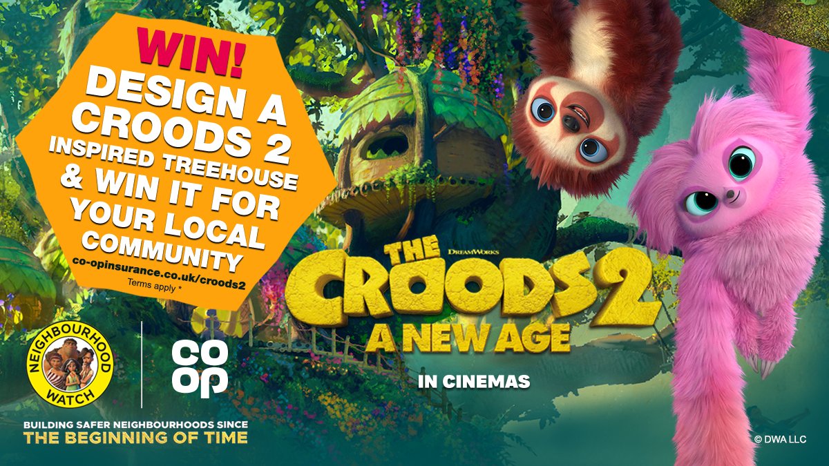 N_Watch's tweet photo. WIN! Design a Croods 2 inspired treehouse and win it for your local community. The winning entry will built within a Wildlife Trust location to be enjoyed by the public for years to come. Visit https://t.co/wm7Lm5D32q for details on how to enter!  #Croods2Treehouse  @N_Watch https://t.co/rNSwvmbQTf