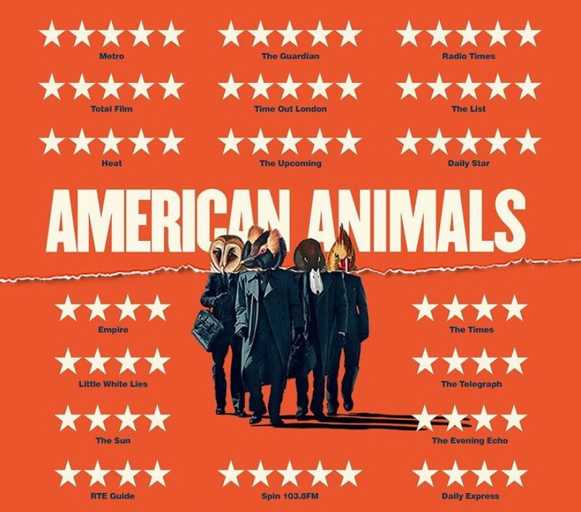 Friends, tonight at 9, Bart Layton’s masterpiece AMERICAN ANIMALS will show on <a href="/Film4/">Film4</a>. Based on a true story, it’s the greatest fusion of doc &amp; feature I’ve ever seen. And in addition to the hot young stud cast, it also has ANN DOWD &amp; UDO KIER. Watch &amp; report back to me.