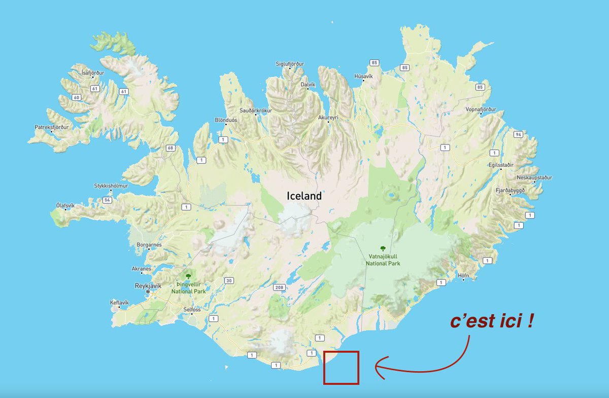 Une série de carte que j'adore est celle faite par l'artiste norvégien Torgeir Husevaar. En vacance en Islande, il repère une carte officielle où, à cause du quadrillage général de la série, on ne voit qu'un petit bout de terre. La quasi totalité de la carte, c'est de la mer.