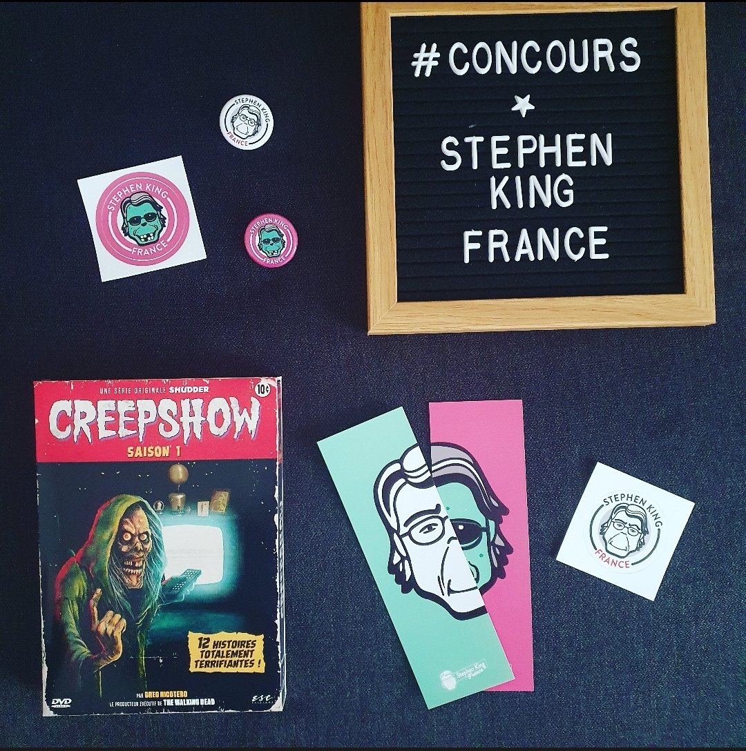 [#Concours 🎁]
RT + follow pour gagner ce coffret de la première saison de #Creepshow 💀 chez @ESC_Editions et des goodies Stephen King France !

Tirage au sort dimanche à 19h, bonne chance à toutes et à tous 🍀🤞