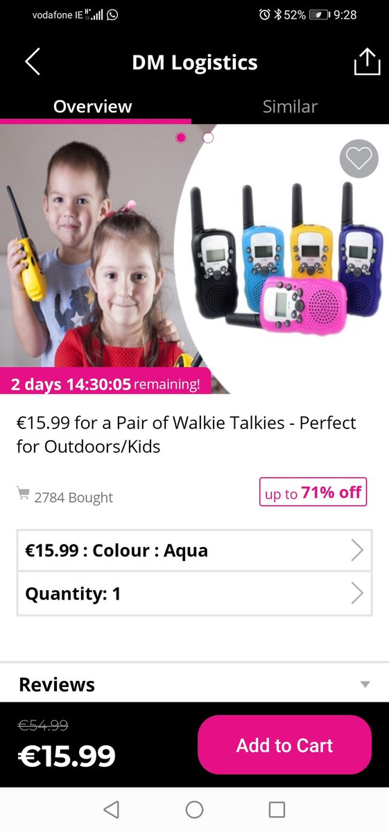 41OPP's tweet photo. So €15.99 for the walkie talkies, but the #Customs charge is €27.99.. Kids happy, Daddy no so happy. #ripoff be careful people #PigsBack @jerosullivanRK any more complaints like this one? https://t.co/ZlnGYwJOsZ