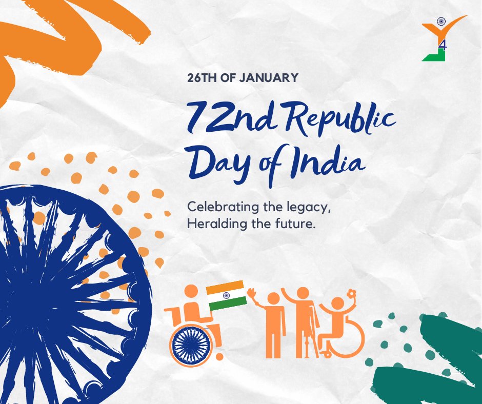 We wish every Indian a Safe and Happy Republic Day! We pledge to continue our work in #Disability #Inclusion and #Accessibility 

#Y4J #Youth4Jobs #RepublicDay2021 #RepublicDay #AbilityInDisability #OneNationOneSignLanguage