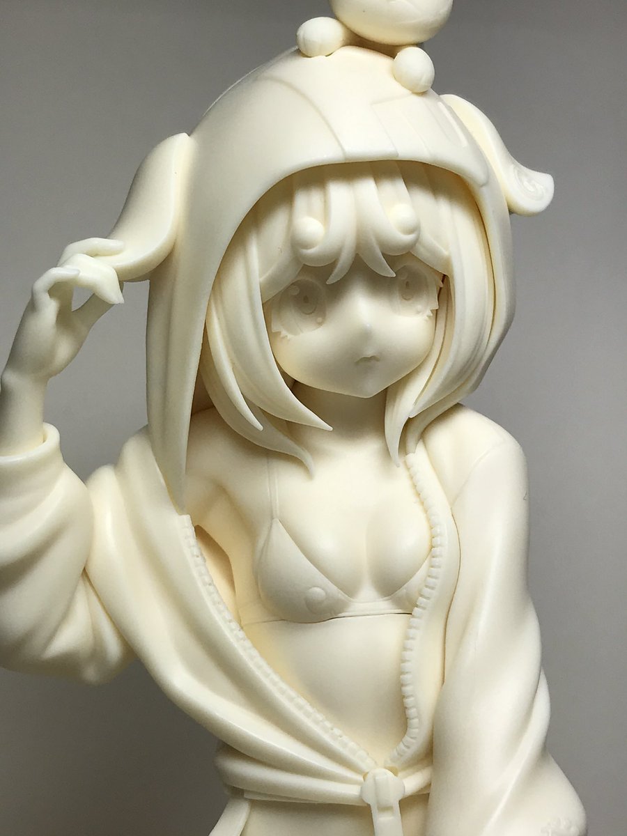 「パグミミ少女ゼロ
塗装のためにレジン矯正して仮組み。 」|榎木（えのき）ともひで 骸骨少女「富井アンナ」レジン版WEBショップで販売中のイラスト