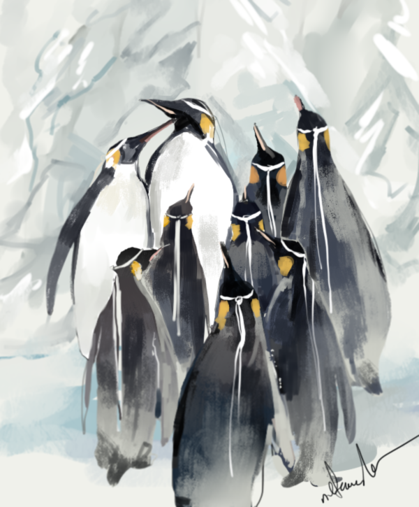 itoshiki_n's tweet photo. gusu lan sect, but they're penguins https://t.co/xmVMnal7n4