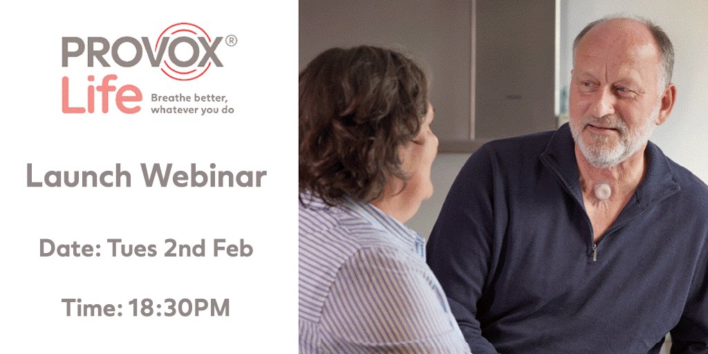 AtosMedicalUK's tweet photo. Want to be the first to hear about our brand new Provox Life range of next generation HMEs and adhesives? 

Join our webinar to find out more about our innovative new technology designed to help patients live a better life post-laryngectomy.

Sign up : https://t.co/XTUhhyMxeS https://t.co/bw1WcVv9wR