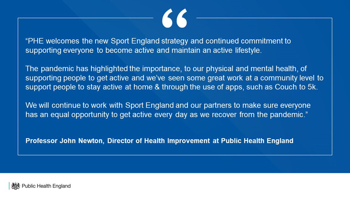 UKHSA's tweet photo. We're proud to be a supporter of @Sport_England’s new strategy #UnitingTheMovement. 

Find out more: https://t.co/9YGlbRCj5a https://t.co/lsmWbNwGmT